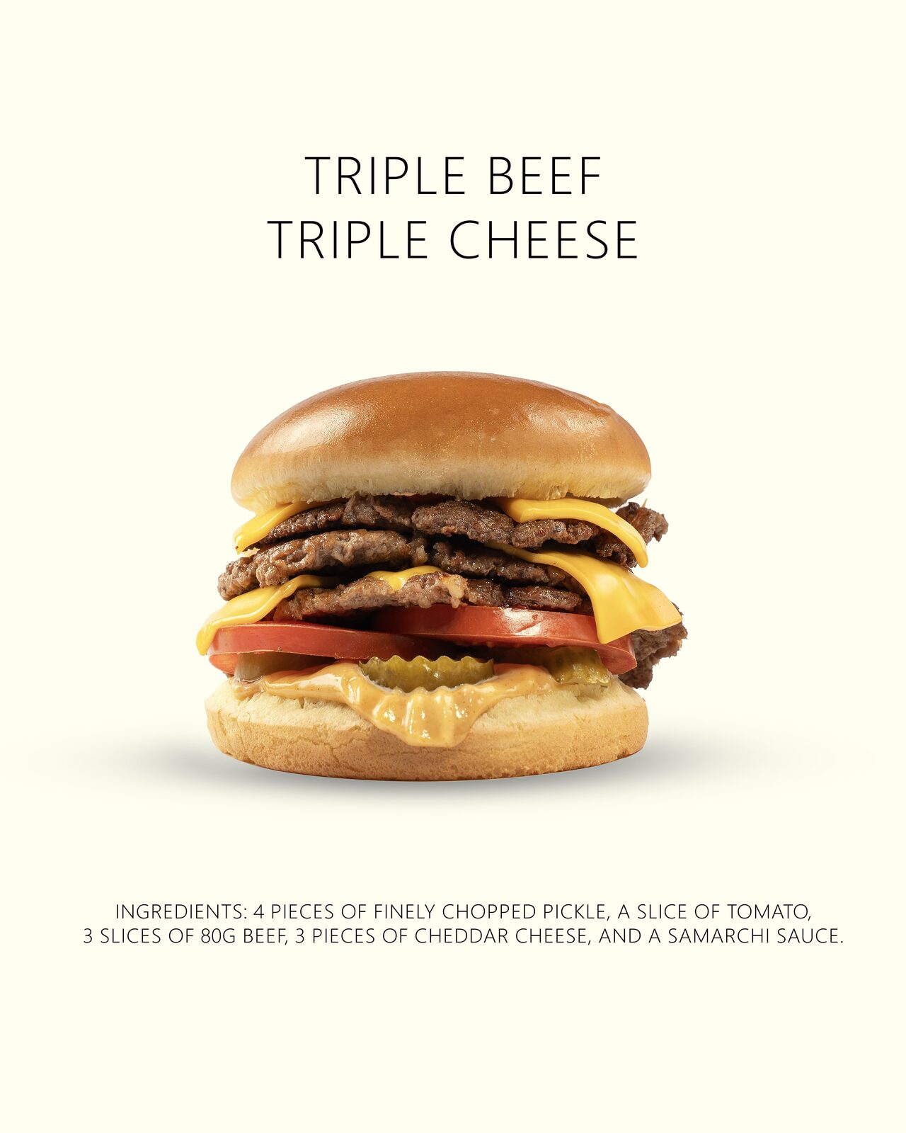 Triple Beef Triple Cheese
